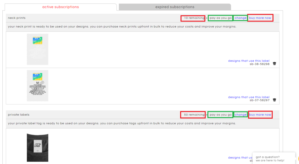Private Label and Neck Prints Inventory Management