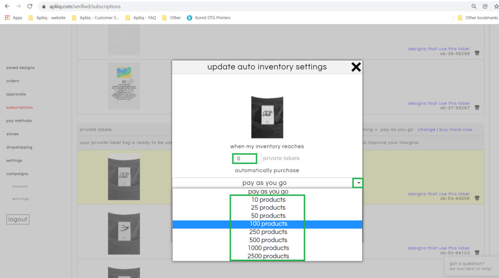 Private Label Inventory Management