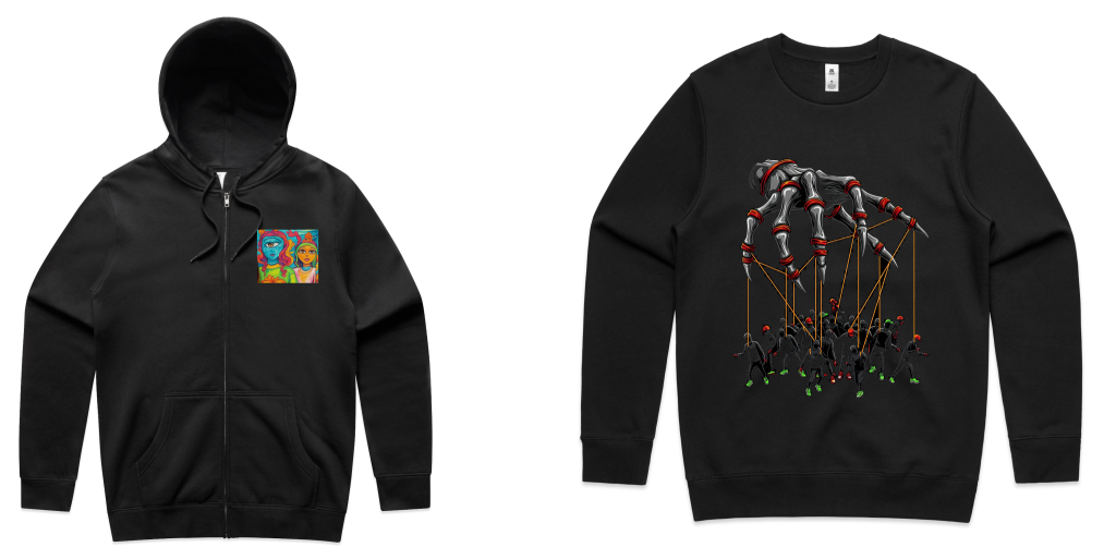 AS Colour Stencil Zip Hood and Stencil Crew – Premium heavyweight fleece hoodie and sweatshirt for custom printing, branding, and streetwear.