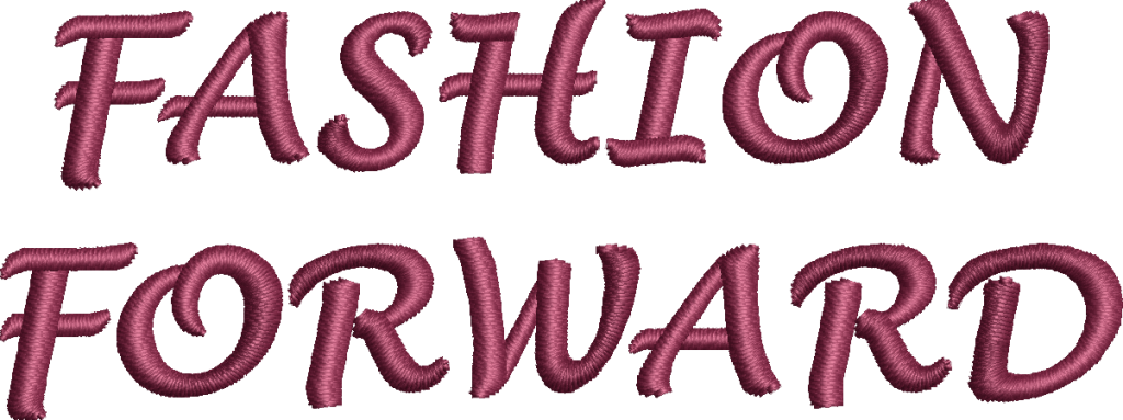 Lucida Handwriting font shown in satin stitch embroidery – polished and legible cursive