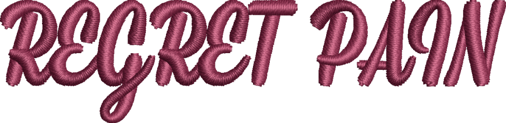 Mission Script font in satin stitch – smooth, stylish script with clean embroidery edges