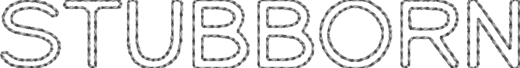 Quarter font in running stitch – modern cursive embroidery with even line weight