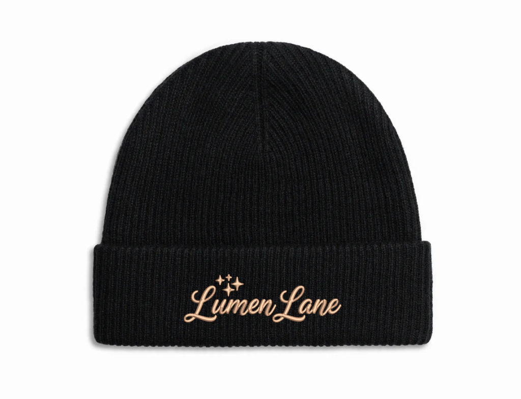 Luxury cashmere beanie with custom embroidery – cozy winter Etsy women’s accessory for branding and style