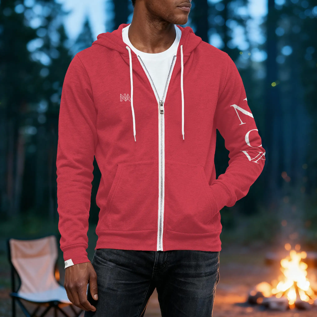 Bella + Canvas 3739 classic zip hoodie mockup