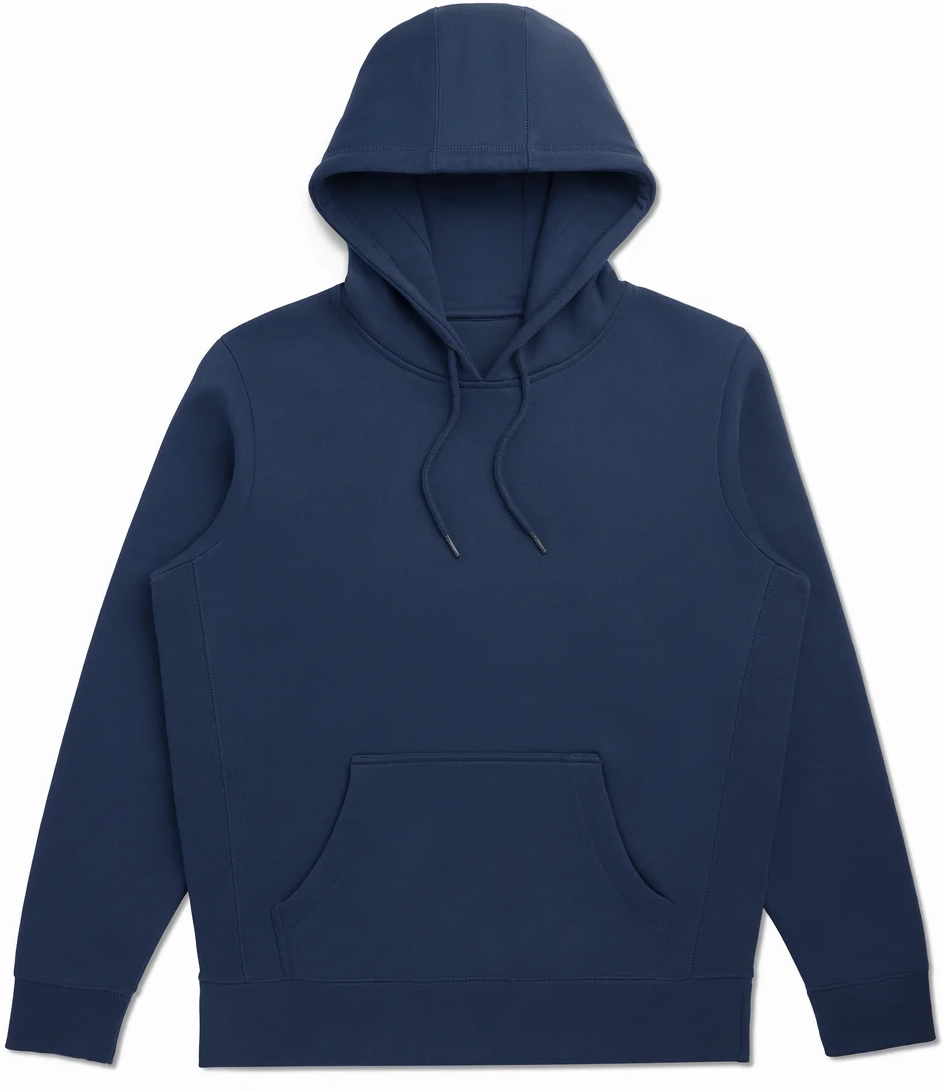 Original Favorites Heavyweight Organic Brushed Hood (HOOD) in ocean navy color