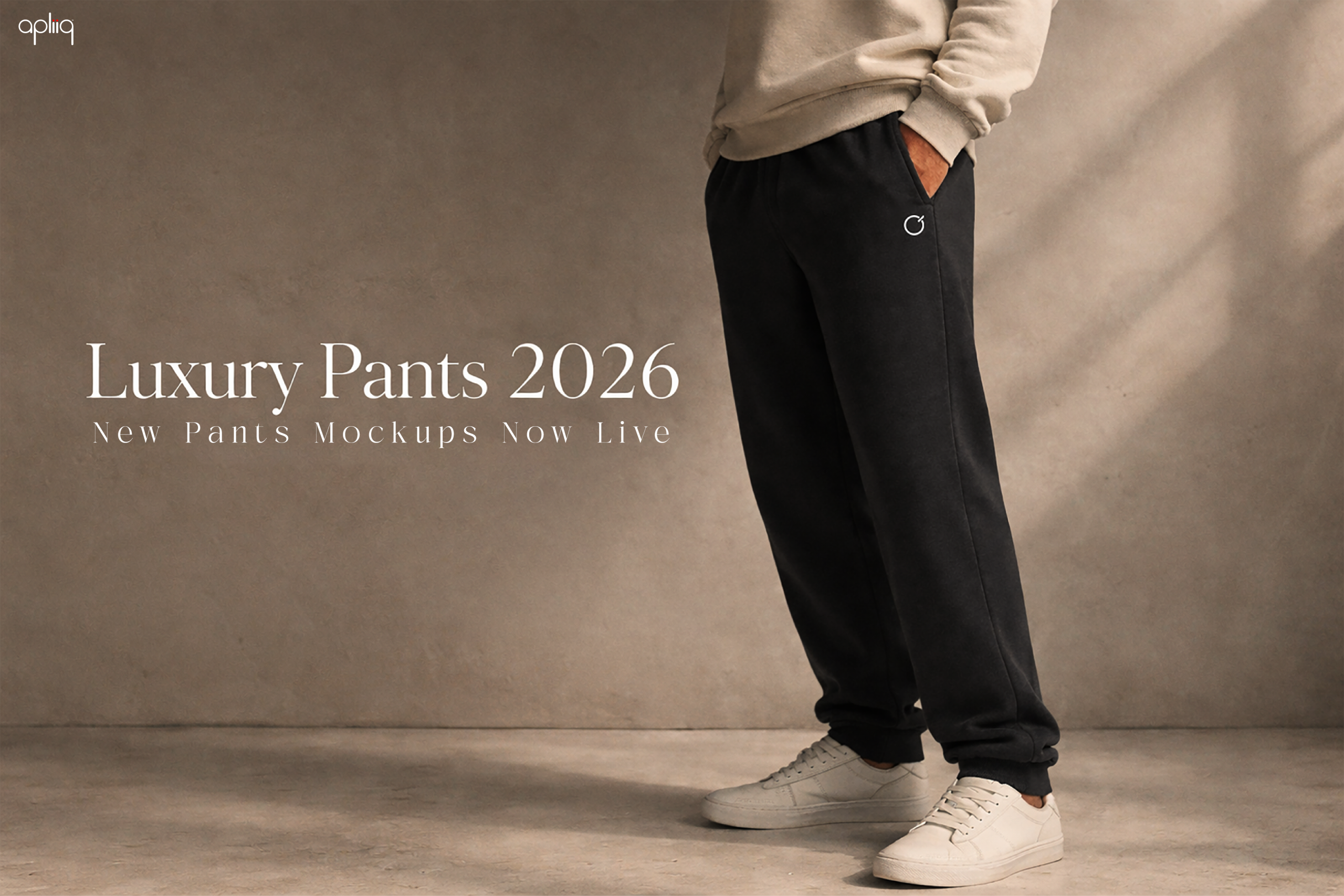 Luxury custom sweatpants in 2026 showcasing refined logo placement, premium fabric, and understated design for elevated clothing brands.
