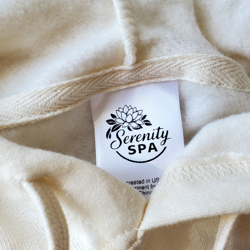 Custom Private labeling on Pullover hoodie. Apliiq VIP subscription now allows you to save 20% discount on private labels and neck prints