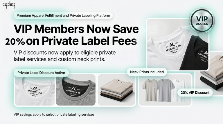 Your Apliiq VIP Subscription Now Applies to Private Labeling and Neck Prints