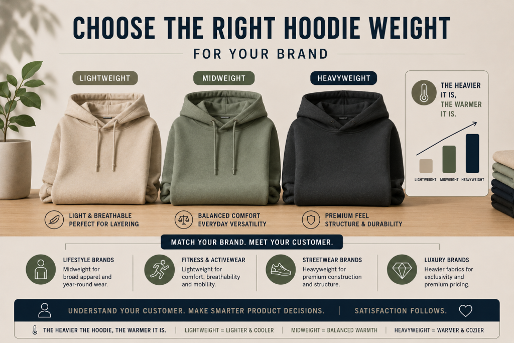 choose right hoodie helps brand to find the perfect hoodie on Apliiq for customization with embroidery, patches, DTF printing, and woven labels.