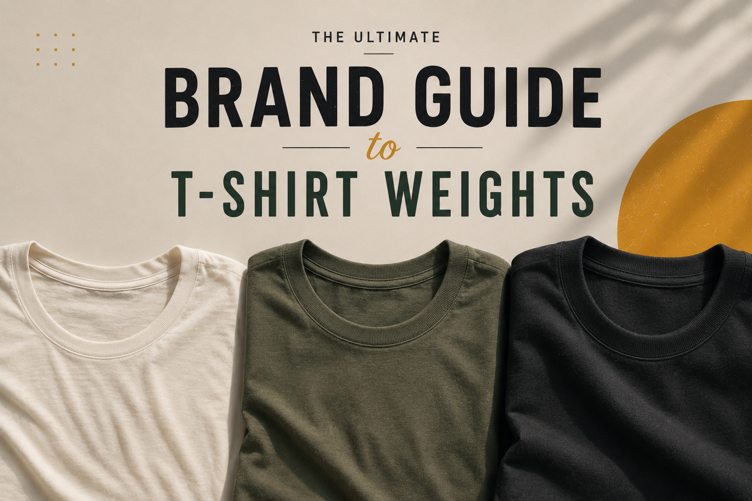 T-shirt weight guide for brand owners comparing lightweight, midweight, and heavyweight tees