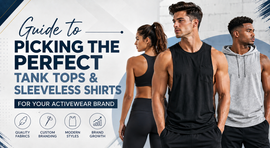 Choose the best tank tops and sleeveless shirts for your activewear brand with Apliiq custom apparel, featuring muscle tanks, racerback tanks, crop tanks, and private label customization.