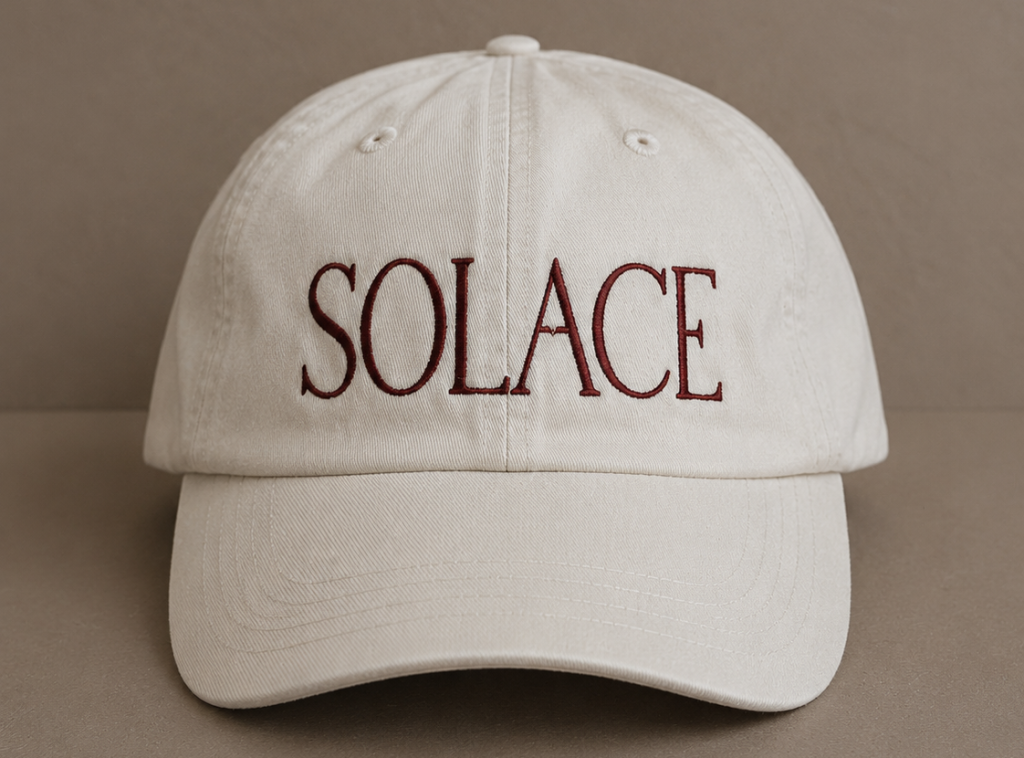 Front embroidery on a custom hat featuring a clean stitched logo centered on the front panel, showcasing a classic branding technique for custom headwear.