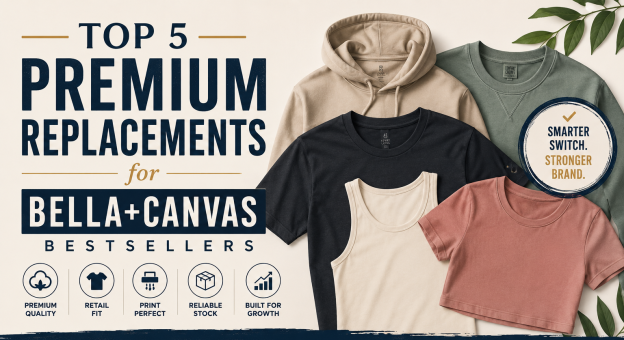 top 5 premium alternatives to Bella Canvas apparel, featuring product available on apliiq