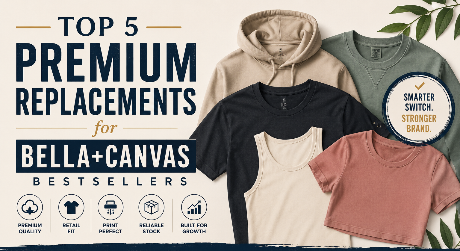 top 5 premium alternatives to Bella Canvas apparel, featuring product available on apliiq