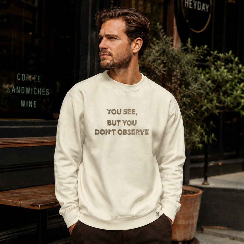 Independent Trading Co IND3000 heavyweight crewneck sweatshirt with luxury streetwear graphic