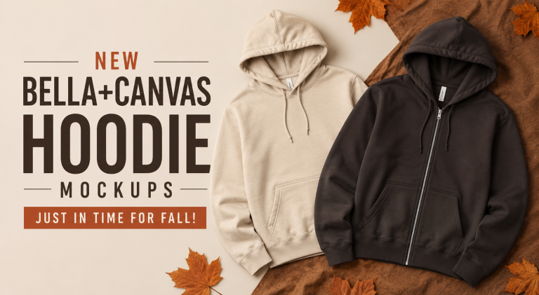 New BELLA+CANVAS Hoodie Mockups, Just in Time for Fall!